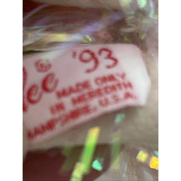 Vtg Annalee Christmas Tinsel Elf '93 signed 8” Poseable Mischievous Shelf Sitter - Picture 5 of 5